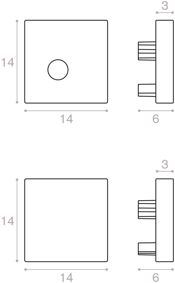 End cap kit for Corner 12 angular